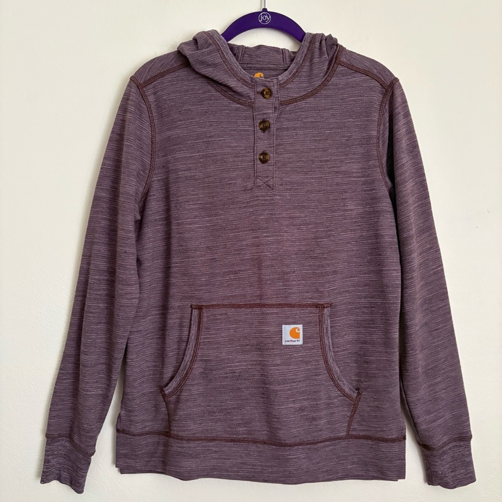 Carhartt Norwalk Henley Hoodie Sz M (8-10) Slight Fitted Workwear Streetwear